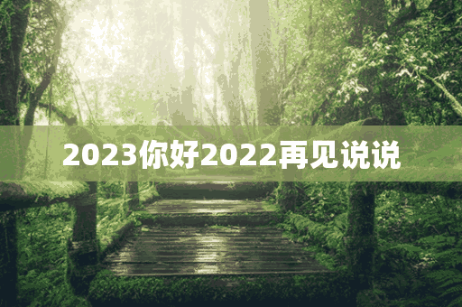 2023你好2022再见说说(2020再见,2021你好说说)